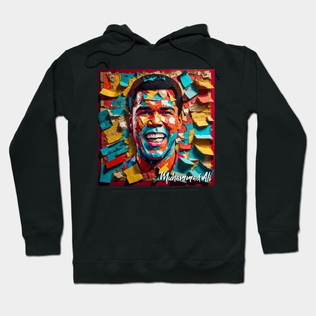 Muhammad Ali // Paper Art Hoodie by Otmr Draws